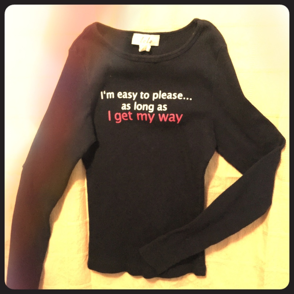 COPY - Lo Lo Black Long Sleeve “I’m Easy To Please” Shirt